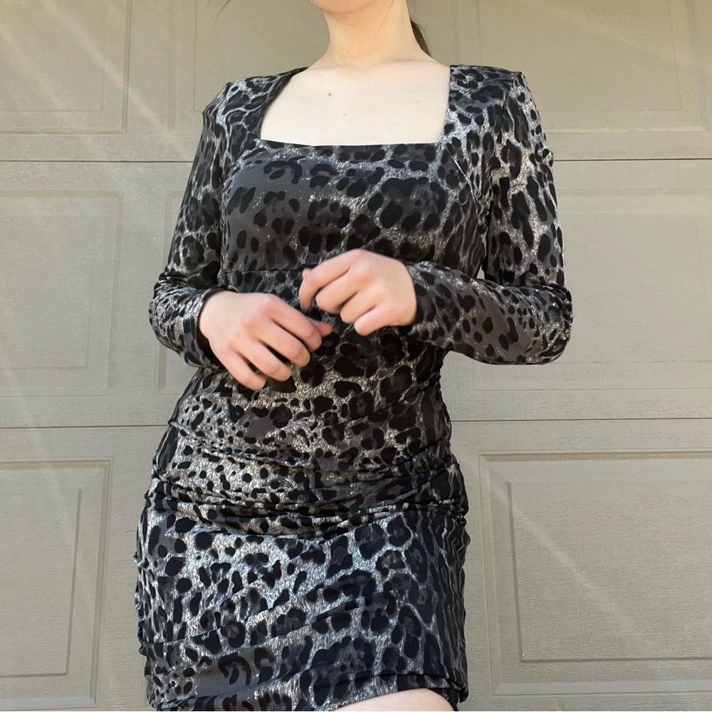 smoky cheetah bodycon dress 🖤